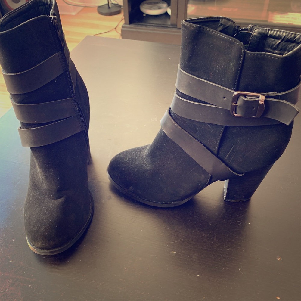 Black Suede Booties